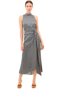 Dandelion Satin Wrap Midi Dress