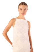 Floral Lace Square Neck Top