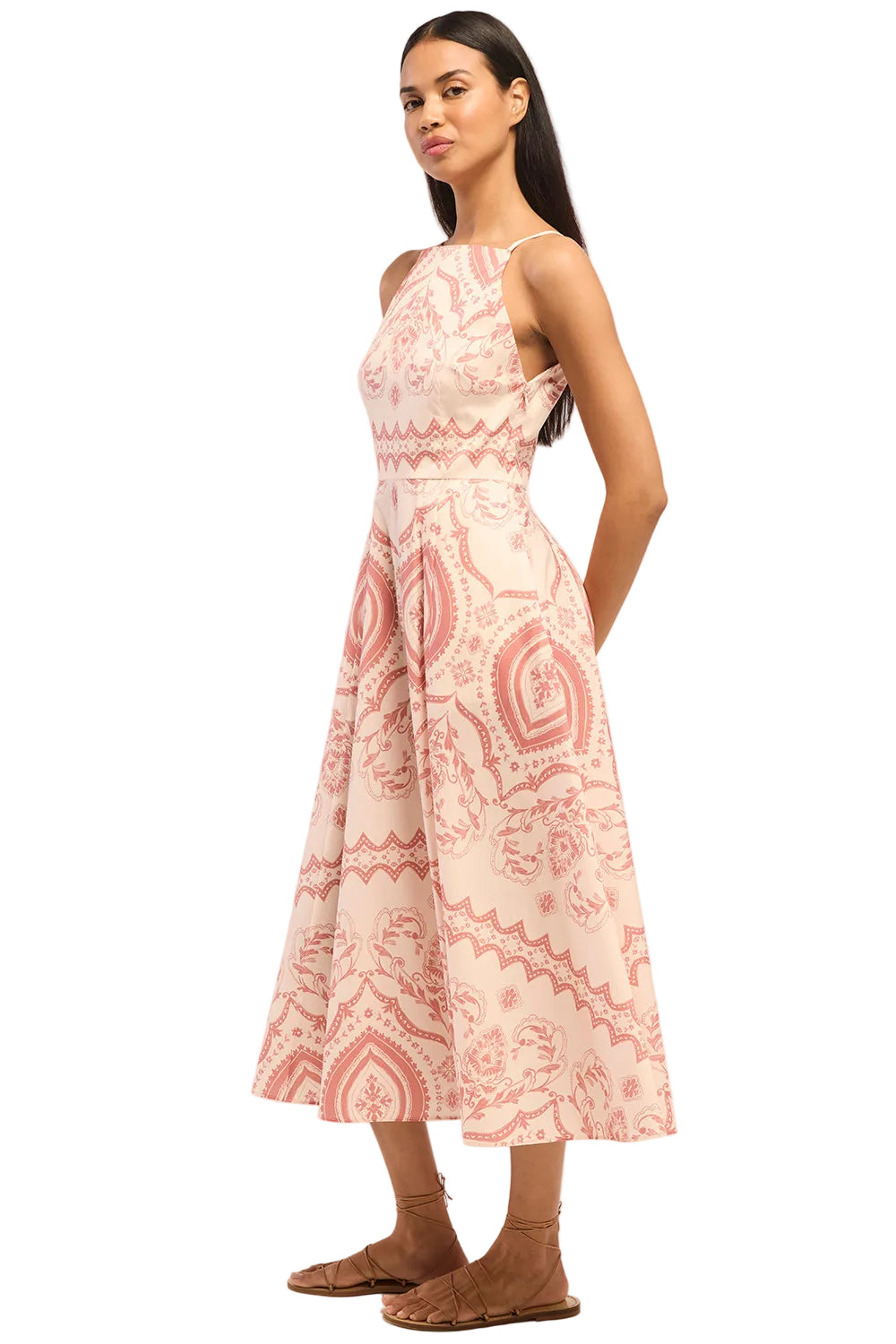 Terra Ceramic Fit & Flare Midi Dress